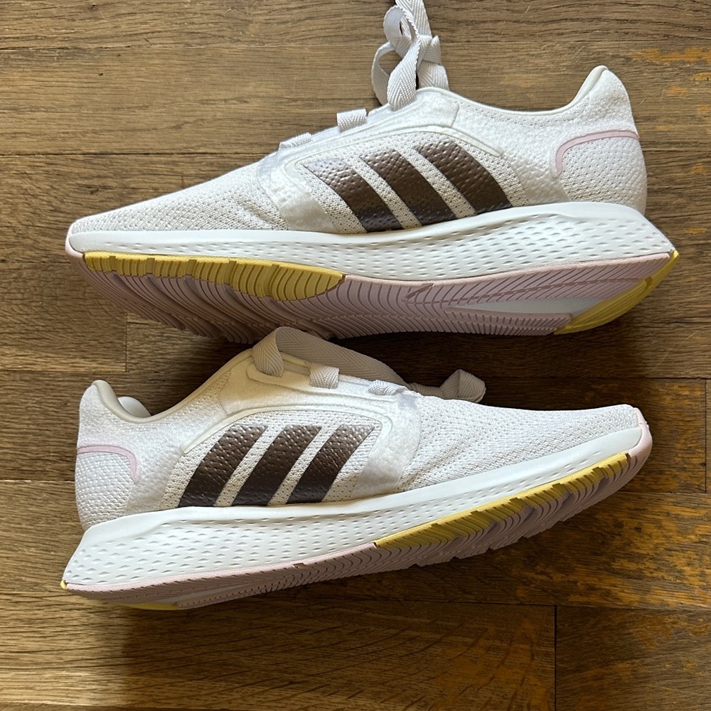 Adidas Edge Lux 5 White/pink/silver Mesh Sneakers